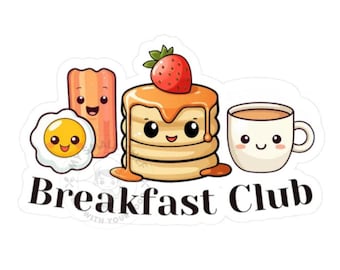 Breakfast kiss cut vinyl decal sticker