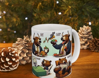 Tazza da caffè del commerciante del mercato azionario di Wall Street