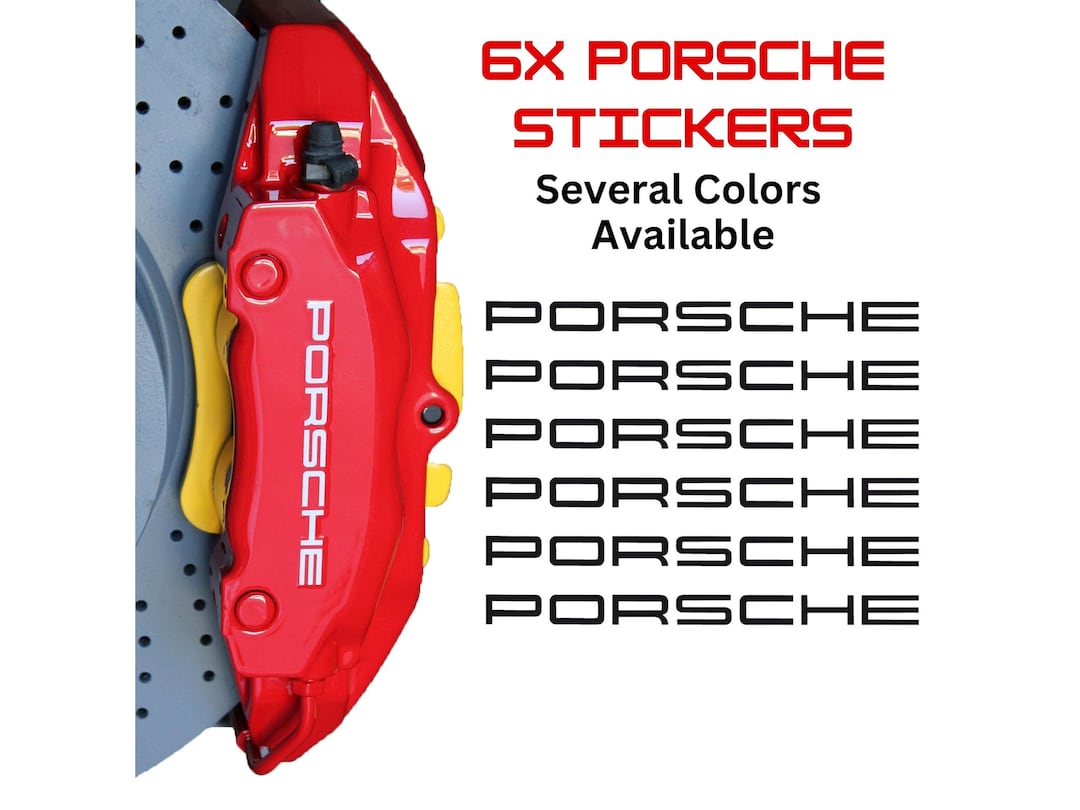 6x 996 Brake Caliper Decal Stickers, Brake Caliper Decals, Brake
