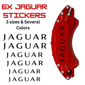 6x Jaguar Brake Caliper Decal Stickers: High-Temp Vinyl Car Decals