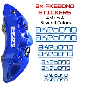 Akebono Brake Caliper Decal Stickers: High-Temp Vinyl Car Decals