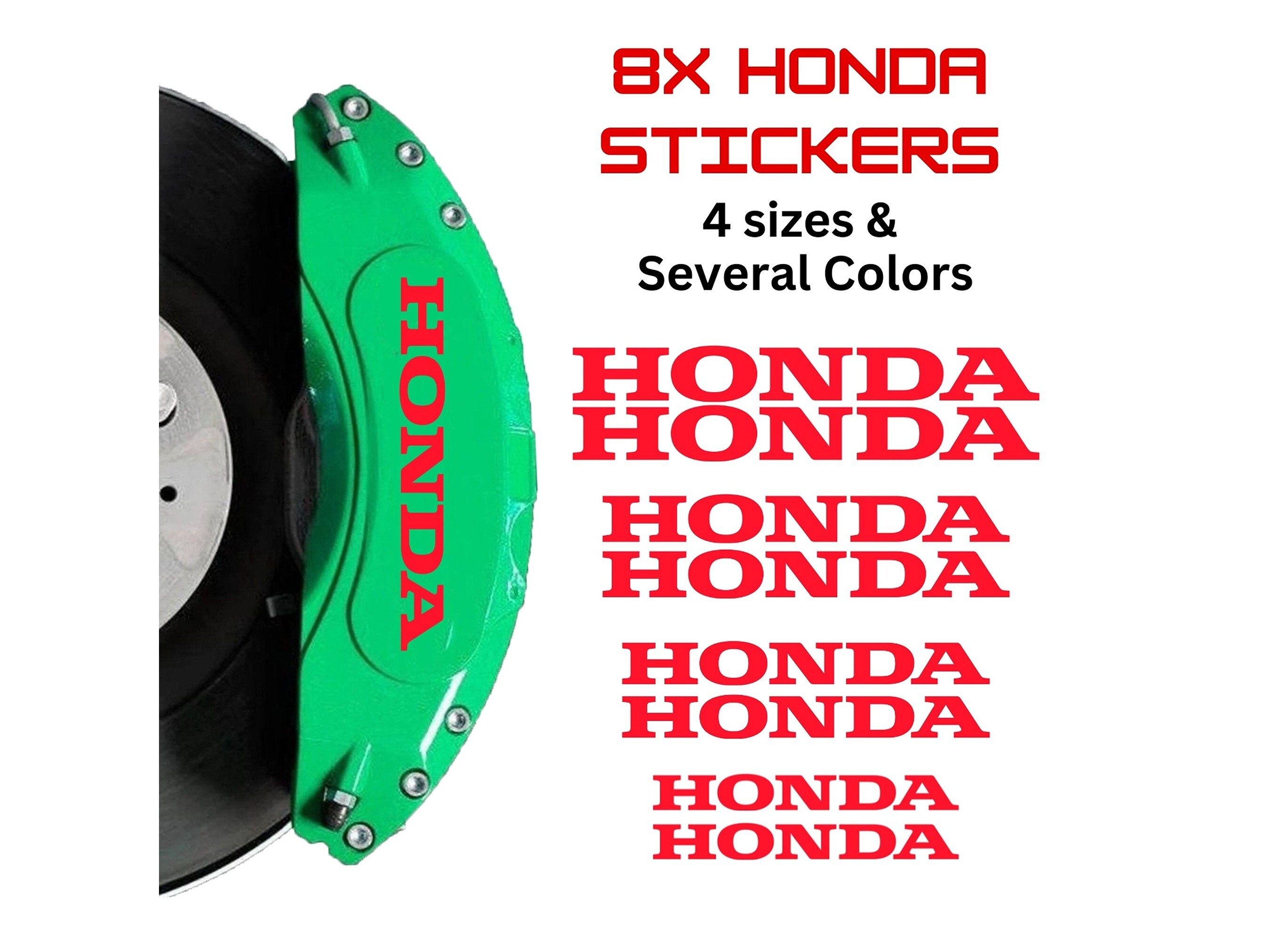 8x Honda Brake Caliper Decal Stickers, Brake Caliper Decals, Brake