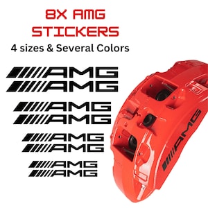 Mercedes AMG Brake Caliper Decals: High-Temp Vinyl Car Stickers