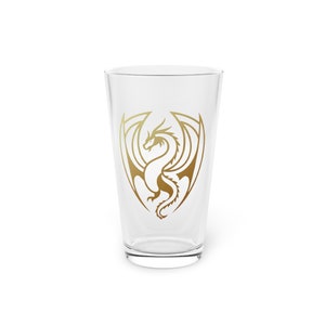 Szklanka do piwa Dragon Pint | Prezent Dragon | Fantastyczny prezent na parapetówkę | Szklanka do piwa 16 uncji | Akcesorium do wózka barowego | Fantastyczny prezent do piwa | Naczynia barmańskie