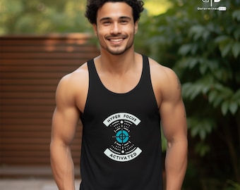 Hyper Focus Skills | Motivational ADHD Tank Top | Inspirational Tank Top for ADHD Awareness | Gift for Him | Soft Tank Top