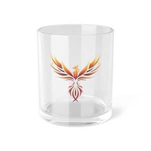 Szklanka do baru Phoenix | Prezent Phoenix | Fantastyczny prezent na parapetówkę | Szklanka do baru 10 oz | Akcesorium do wózka barowego | Fantastyczny prezent do baru | Naczynia barmańskie