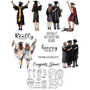 Graduación mujeres hombres ahora realmente lo sabes todo eres un acto de clase lo hiciste troqueles de corte de Metal sellos transparentes fabricación de tarjetas artesanales