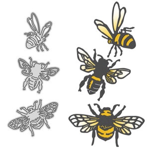 Troqueles de corte de Metal para colección de abejas, manualidades para hacer tarjetas y álbumes de recortes