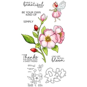 Troqueles de corte de Metal para álbum de recortes, sellos transparentes, fabricación de tarjetas artesanales, Hada de flores de primavera, vida viva en plena floración, hermoso día