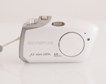 Olympus Mju-mini Vintage Digital Camera (white) with Accessories