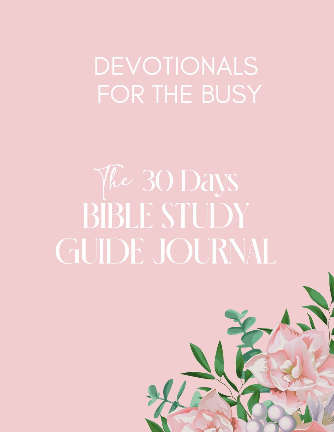 Printable the 30 Days Bible Study Guide Journal floral Etsy