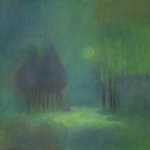 Moonlight Art Print, Moonlight Poster, Moonlight Landscape Painting, Moon Themed Decor, Moody Wall Art, Moody Art Print, Romantic, Gift