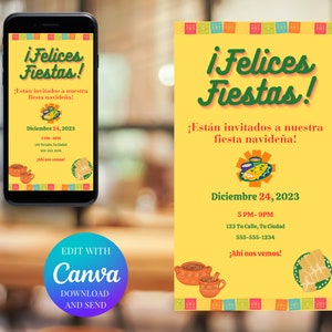 Digitale spanische Weihnachtseinladung