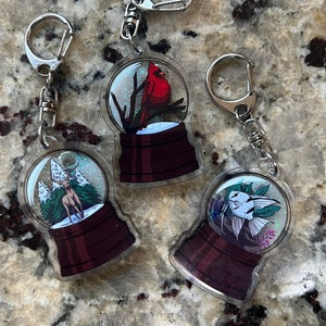 Llavero Líquido Globo de Nieve