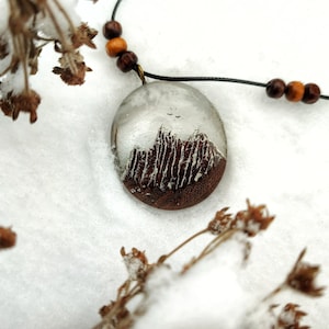 Mountain Wood Resin Necklace