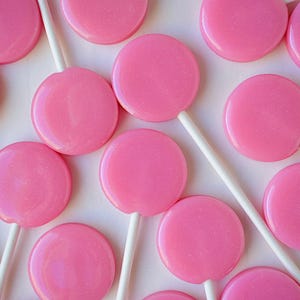 Pink Starburst Lollipops: Hand-Crafted Party Favors - 6 Count