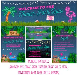 Anhänger Park Luau sofort benutzerdefinierte Digital Download