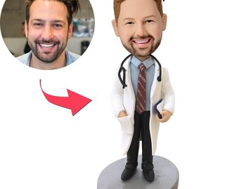 Cool Doctor With Stethoscope Custom Bobblehead