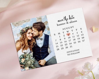 Custom Save the Date Cards Personalized Photo Text Greeting Card