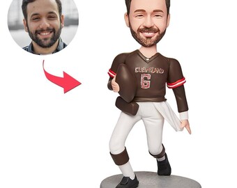 Rugby Sports Player Custom Bobblehead With Engraved Text