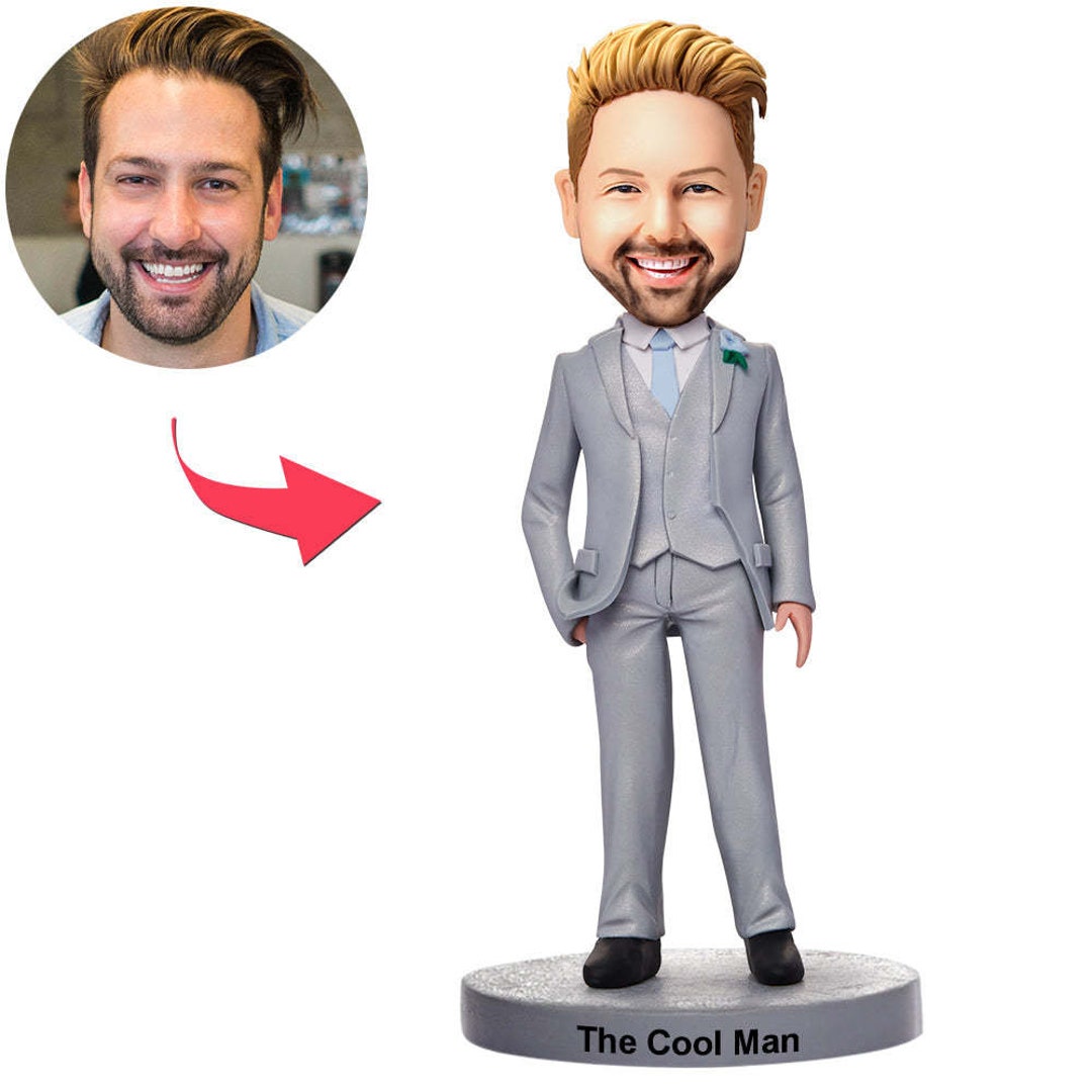 Handcraft Man in Green Jacket And Cape Custom Bobbleheads main image 1
