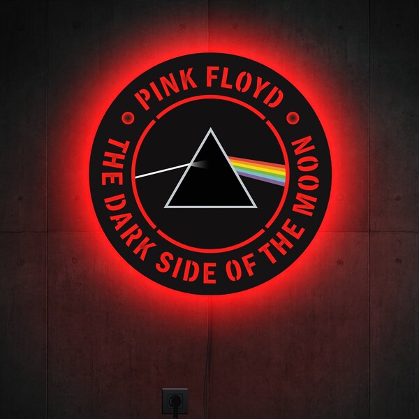 Pink Floyd neon sign, The dark side of the moon logo, Pink Floyd led sign, Pink Floyd light, Rock band neon, Music neon sign,Pink Floyd gift