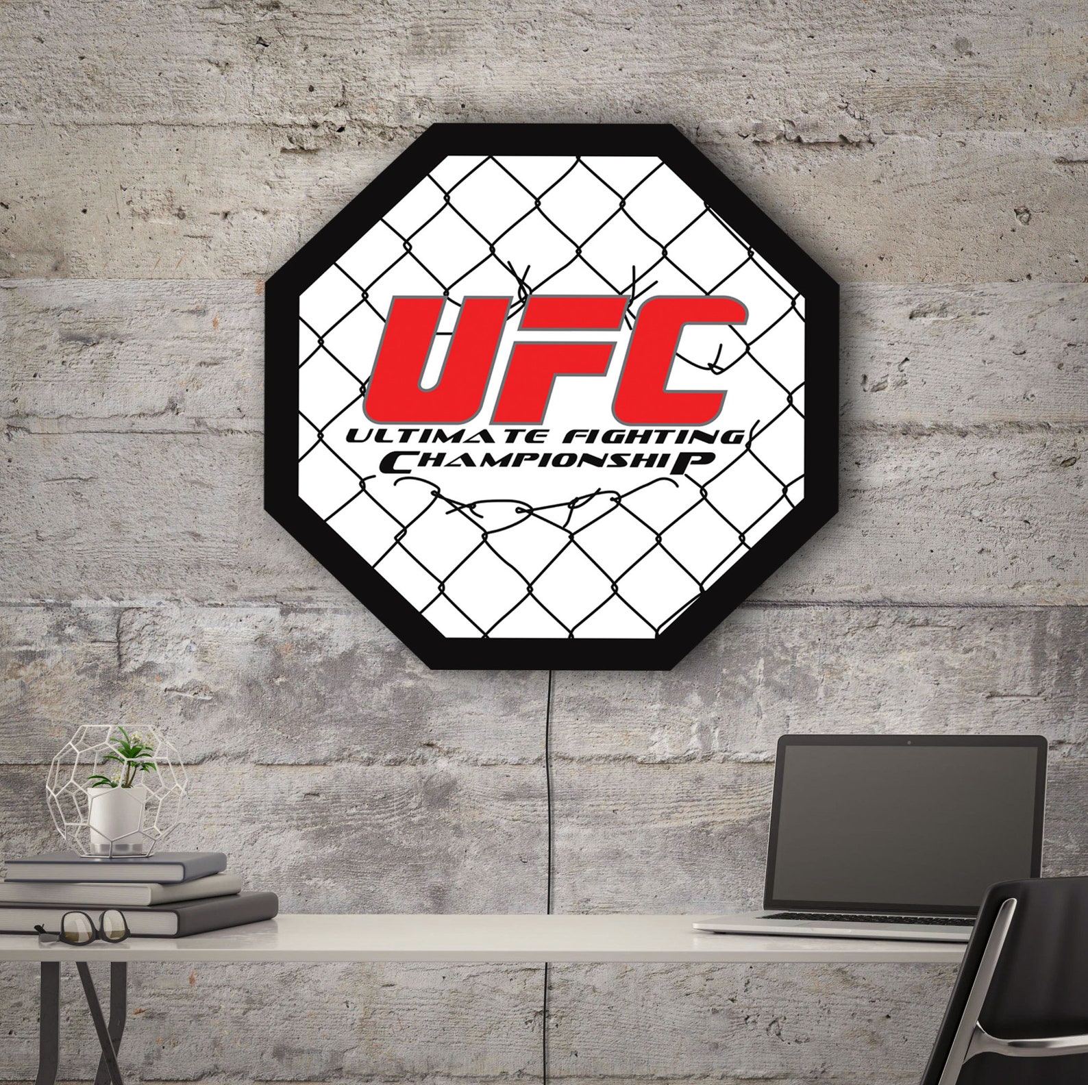UFC Neon Sign Ufc Led Sign Ufc Light Up Ufc Neon Light Ufc Etsy