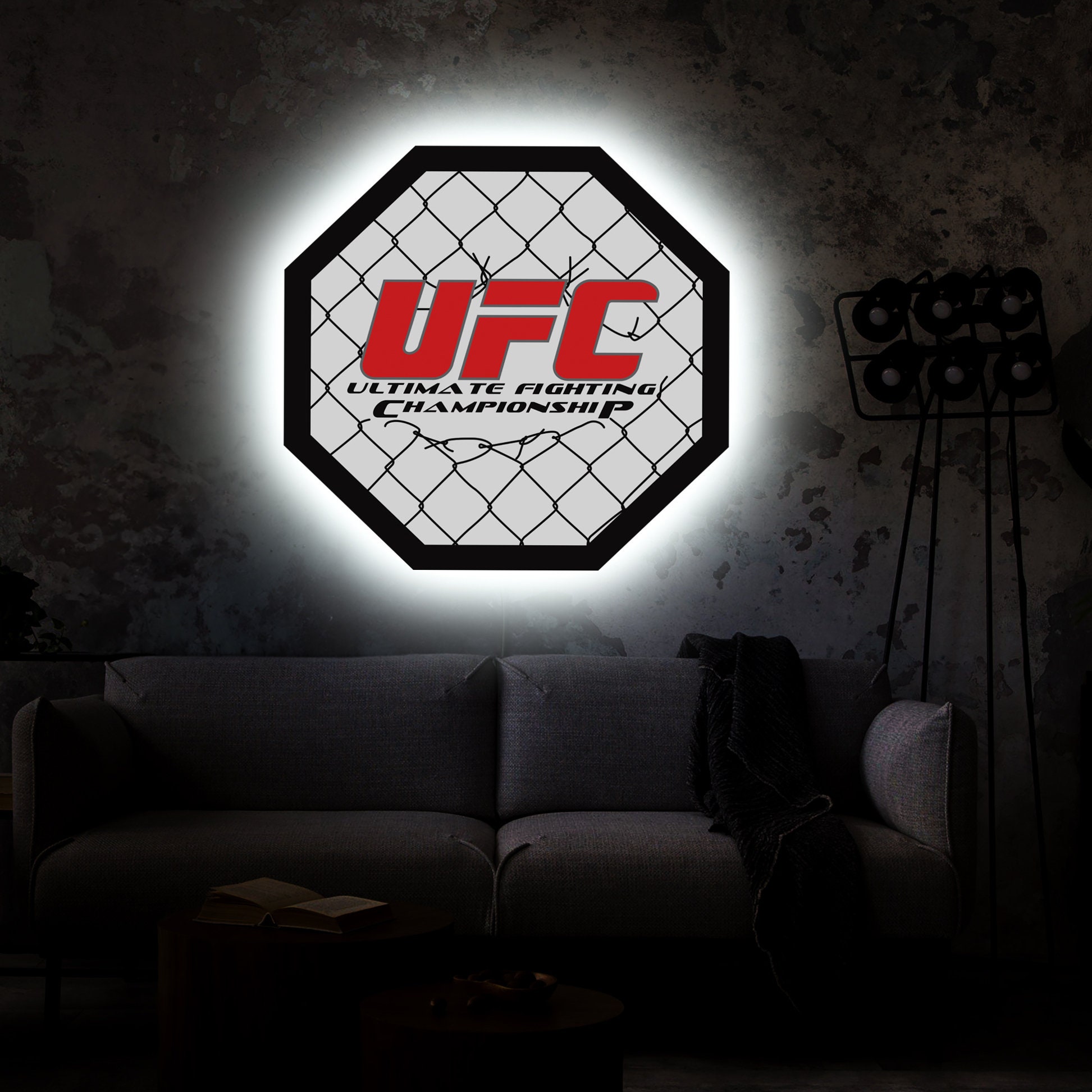 UFC Neon Sign Ufc Led Sign Ufc Light Up Ufc Neon Light Ufc Etsy