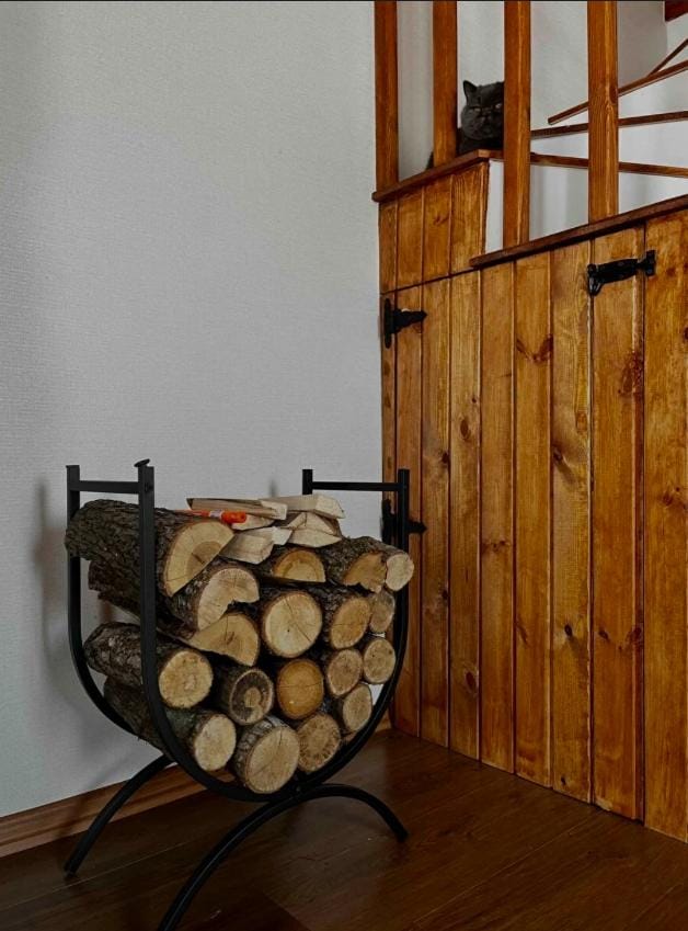 Curved Log Rack Modern Curved Metal Firewood Rack – Indoor/outdoor Log Holder - Etsy