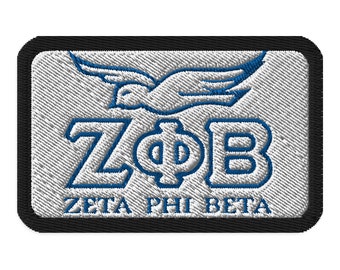 Zeta Phi Beta Embroidered patches
