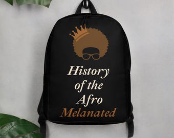History Minimalist Backpack, Black History, African American Culture, Water Resistant