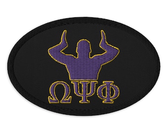 Omega Psi Phi Embroidered patches