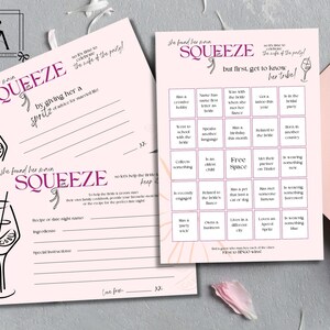 Bingo de despedida de solteira/galinhas + Conselhos para a noiva + Cartão de receitas Tema Squeeze principal / frutas cítricas / Spritz