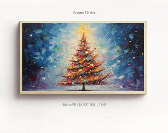 Vintage Christmas Frame TV | Abstract Christmas Frame TV | Abstract Christmas Tree | Desktop Background | Computer Background