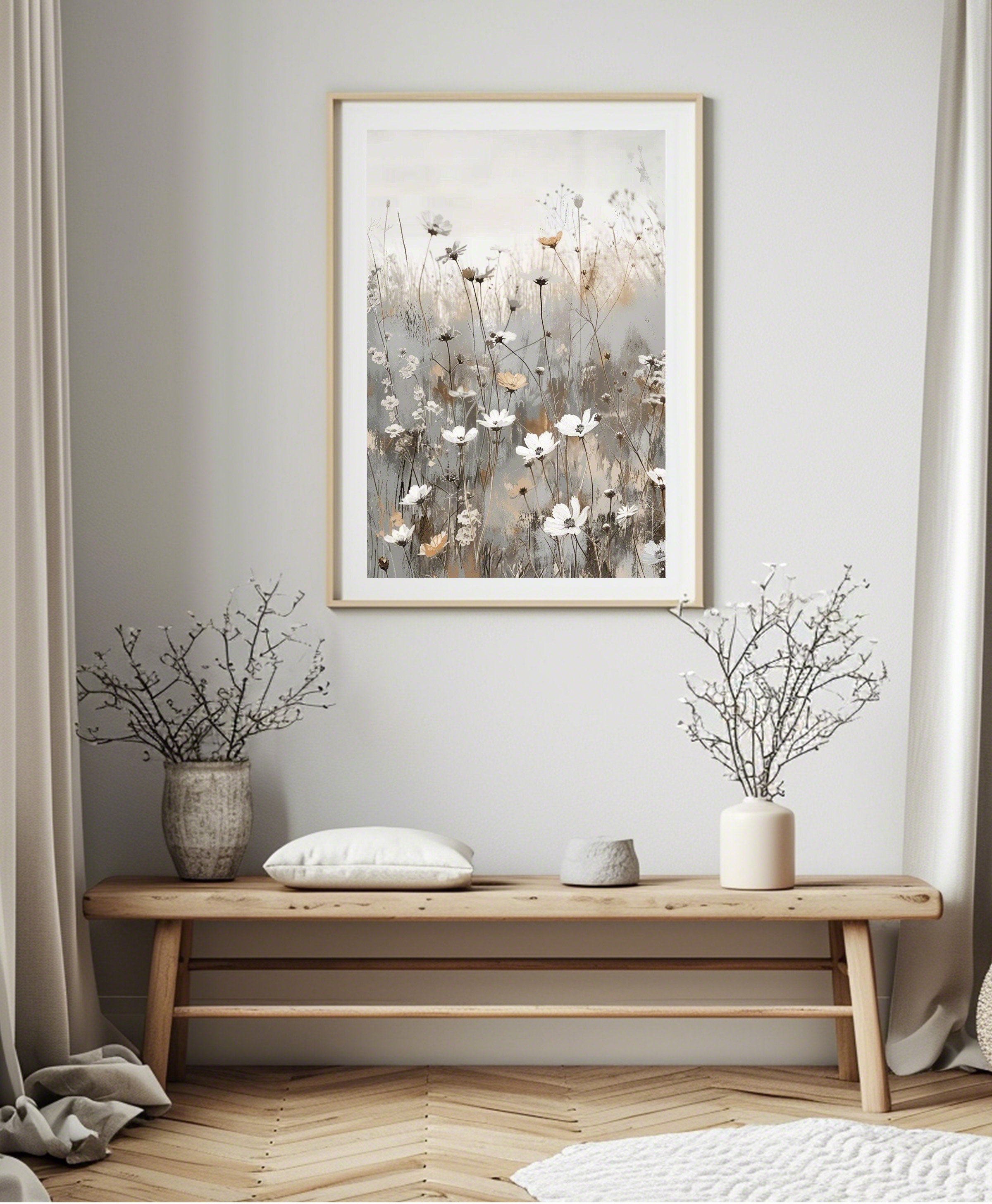 Wildflower Meadow PRINTABLE Art | Tranquil Nature Scene | Botanical ...