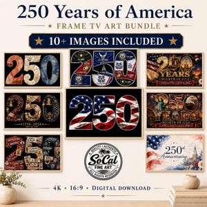 アメリカをテーマにした250フレームのテレビアートバンドル、愛国的なデジタルダウンロード（デジタルダウンロード）