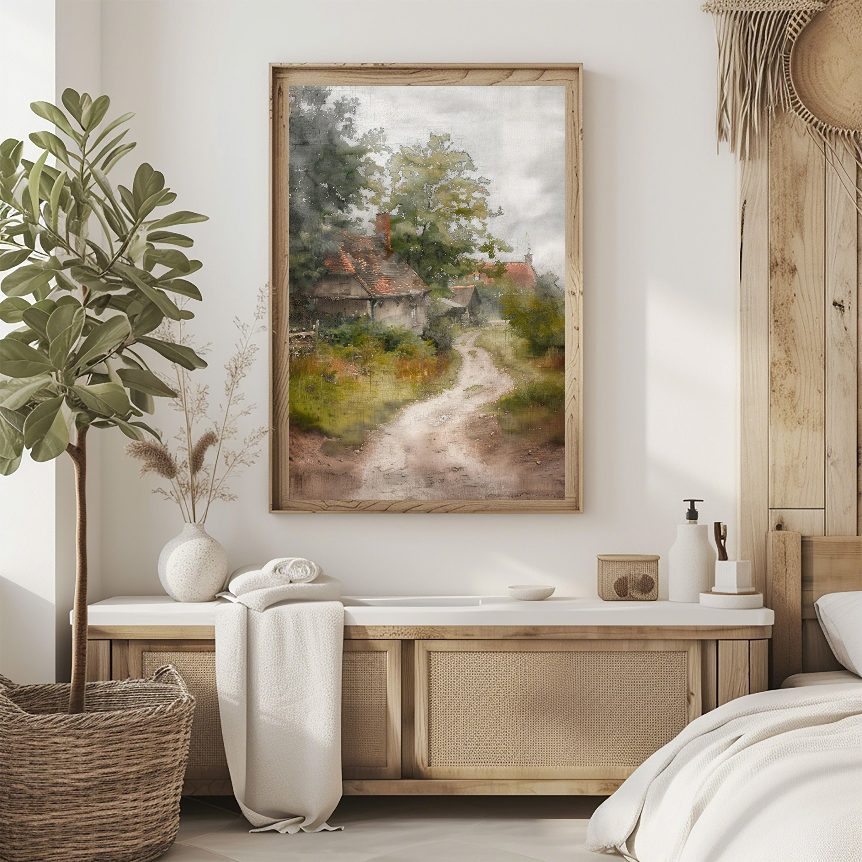 Rustic Cottage PRINTABLE Art Printable Wall Art Country Road Painting ...