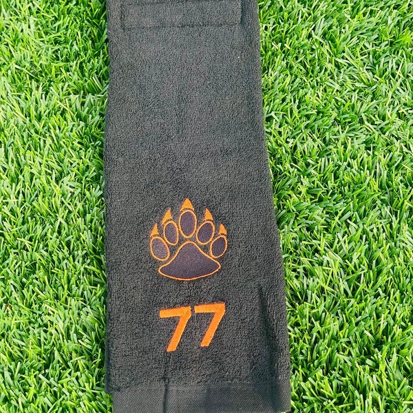 Custom Embroidered Football Towels with loop velcro