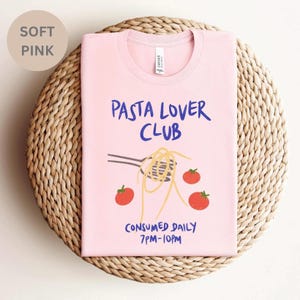 PASTA LOVER CLUB Shirt, Pasta Lovers Club Tshirt, Pasta Shirt, Geschenk für Pasta Liebhaber