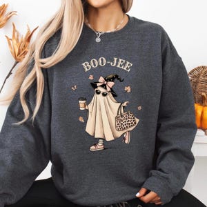 BOOJEE GHOST HALLOWEEN Sweatshirt, Fall Ghost Sweatshirt, Cute Ghost Sweater, Cute Ghost Shirt Gift, Womens Fall Sweatshirt