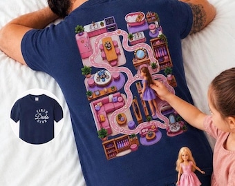 COMFORT COLORS TIRED Dads Club Shirt, Dad of Girls Funny Interactive Play On Dads Back, Funny Fathers Day Gift, Dad Dollhouse Play Shirt