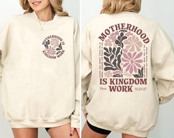 Moderskap är rike Arbetströja, Moderskapströja, Mors dag-tröja, Kristen mamma-tröja, Retro kristen mamma-tröja