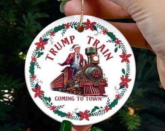 FUNNY TRUMP ORNAMENT, Trump Holiday Gift, Ornaments Trump, Christmas Trump