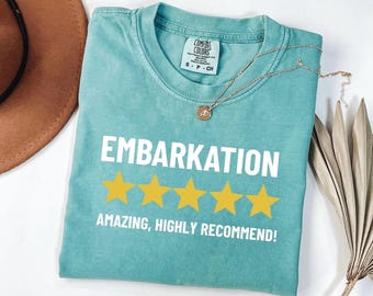 FUNNY EMBARKATION SHIRT, Comfort Colors Cruise Shirt, Cruise Day Outfit Tee, Cruise Humor Tshirt, Vacation Cruise Gift, 5 Star Cruise Review