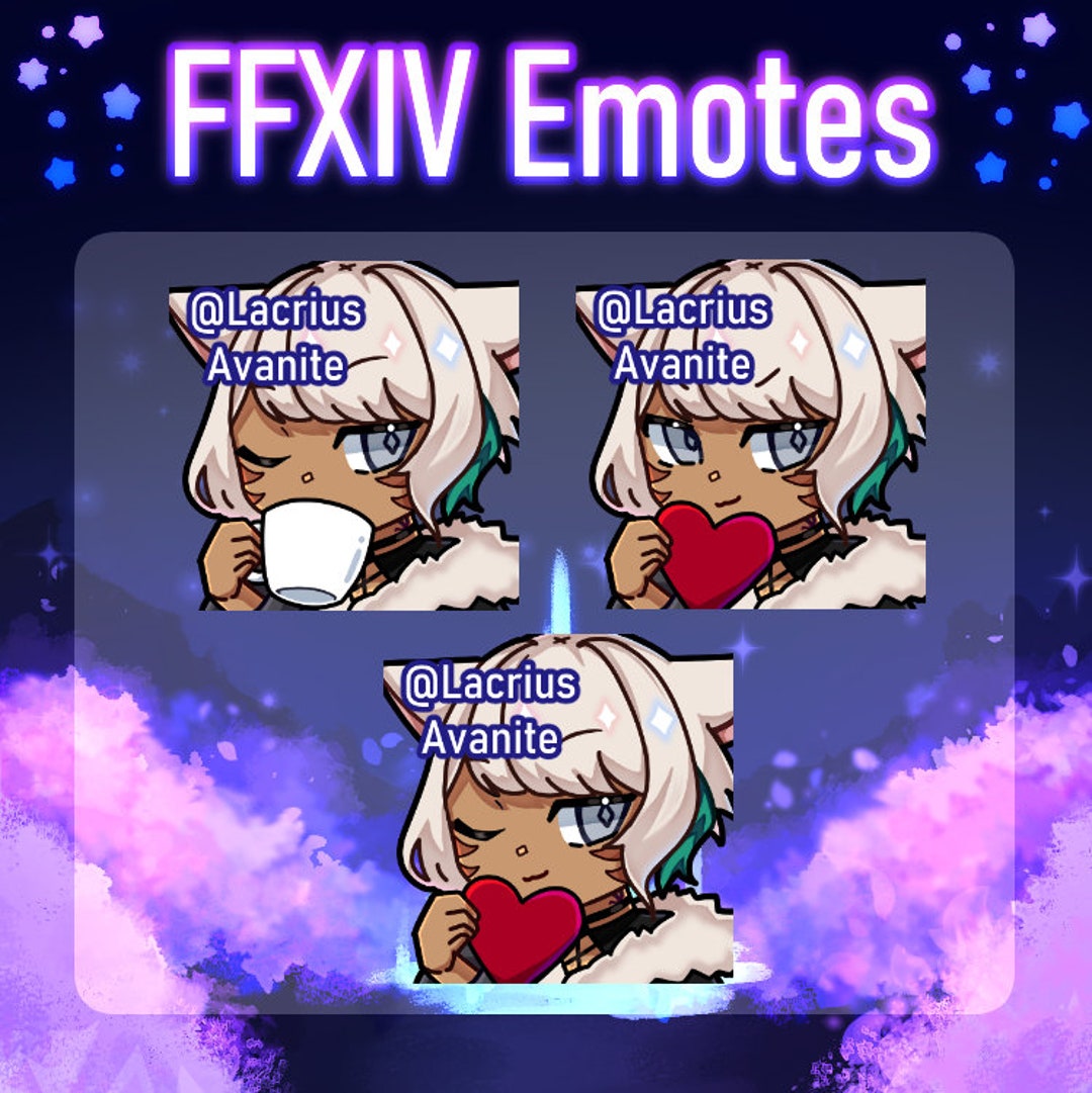 FFXIV Yshtola Tea/heart PNG Emotes Etsy