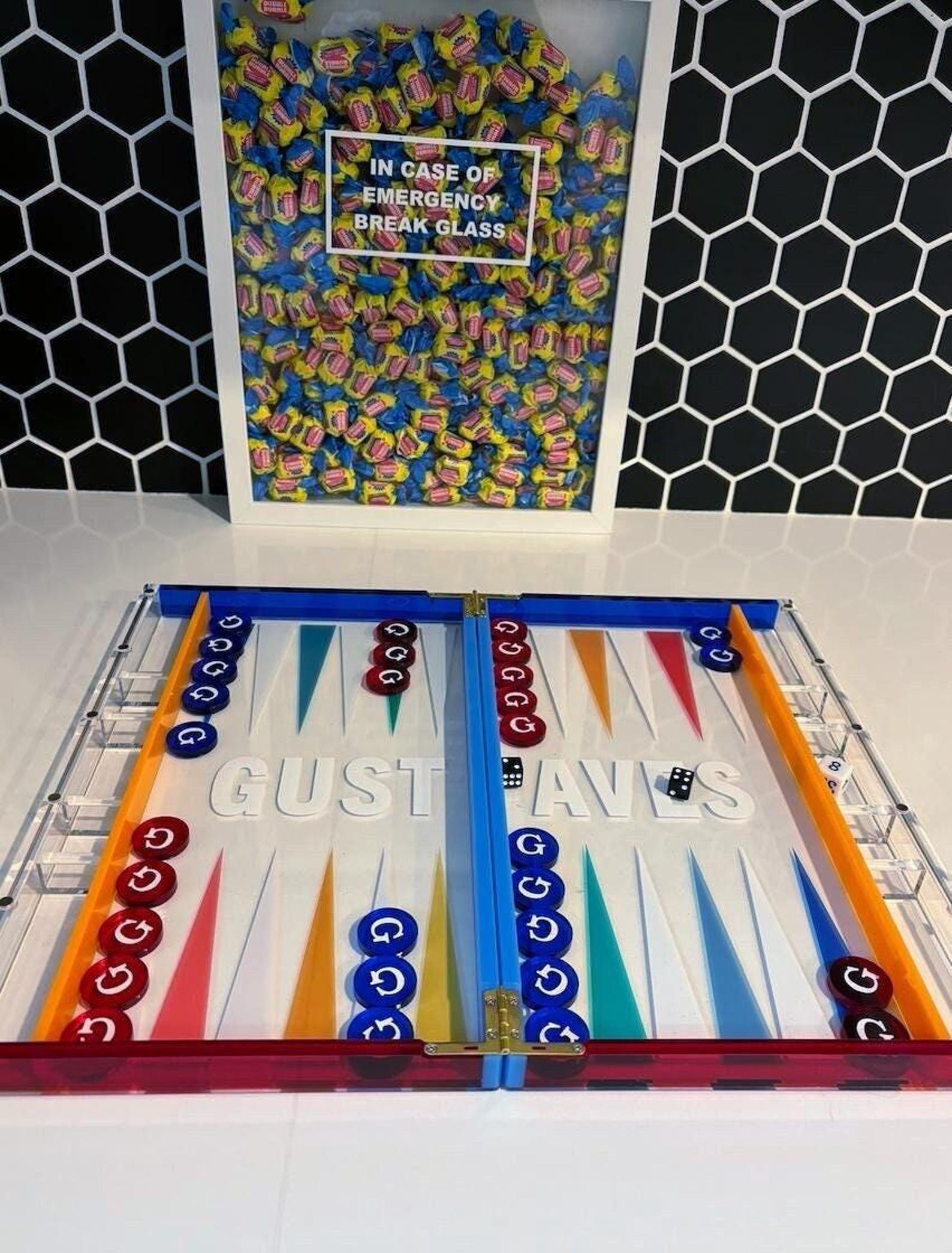 Hostess Gift/ Personalized Acrylic Backgammon Set With Monogrammed