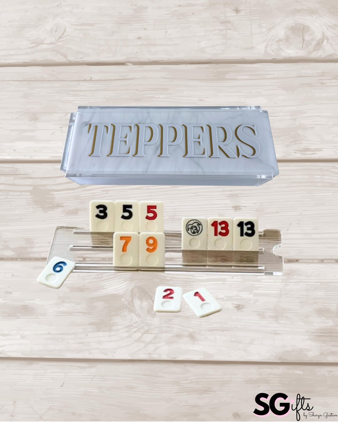 Lucite Rummikub Acrylic Rummikub Set | Lucite Board Game | Luxury Game Night Gift ...