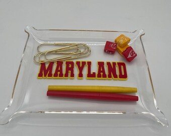 Classic College 6" x 8" acrylic Pinch Tray - University of Maryland