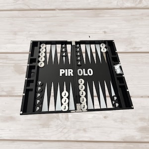 Juego de mesa de centro / Juego de backgammon acrílico personalizado con fichas monogramadas