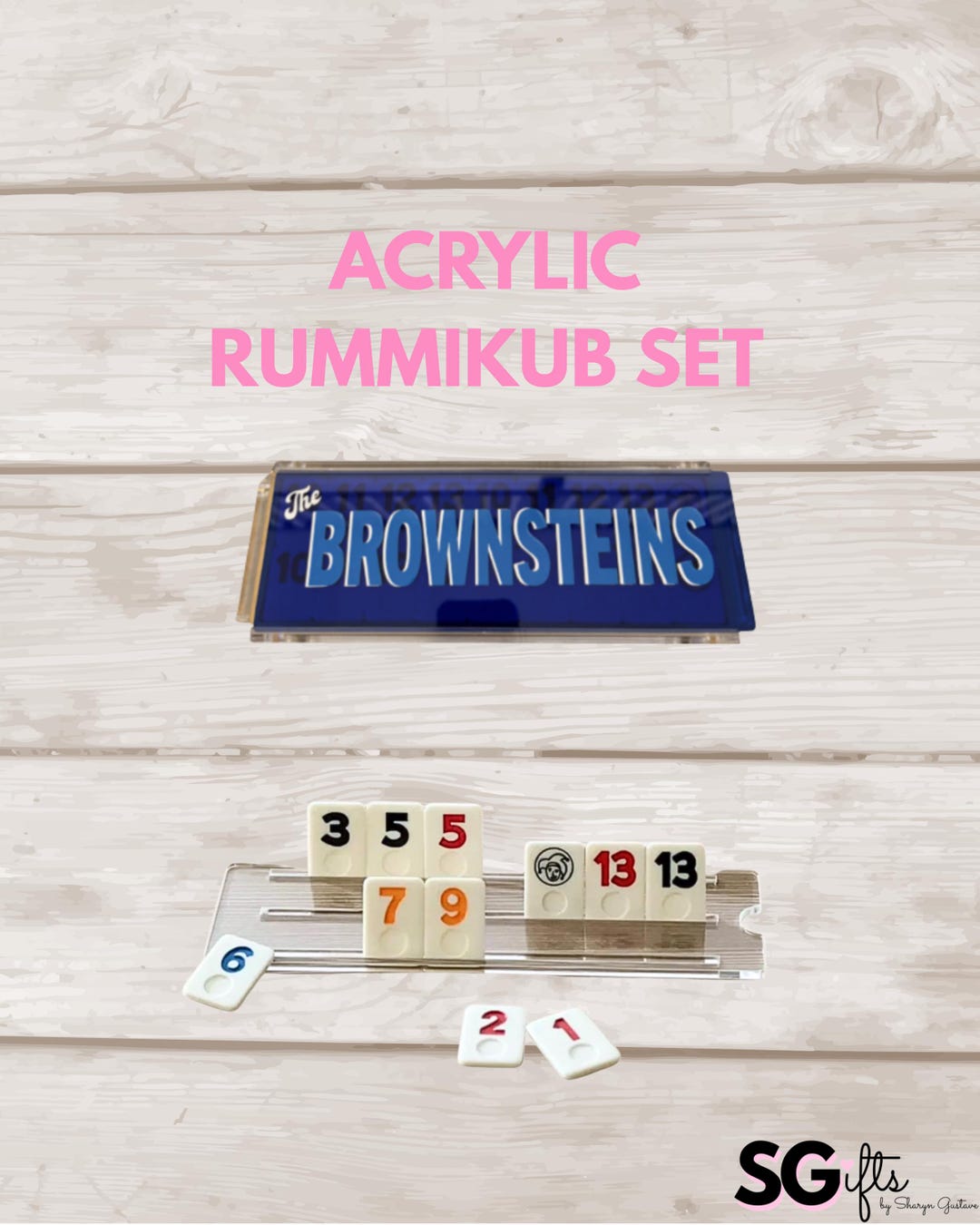 Lucite Rummikub Dinner Party Gift | Lucite Rummikub Set / Blue - Etsy